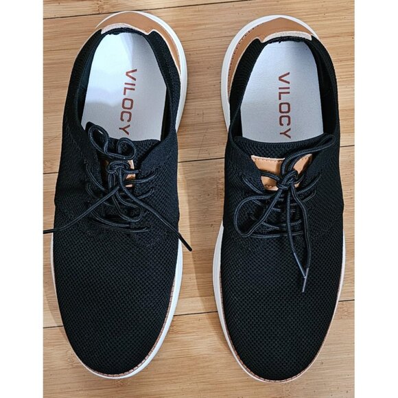 🆕VILOCY Men's Black Fashion Business Comfortable Breathable Dress Sneaker - Picture 2 of 9